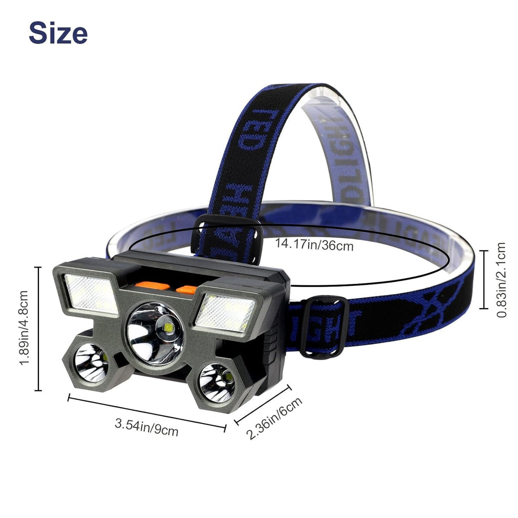 USB Rechargeable LED Headlamp Waterproof Headlight Torch
