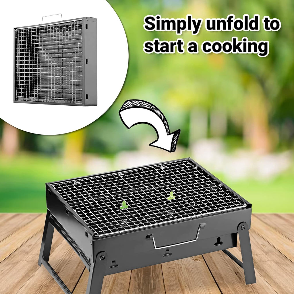 Portable Foldable Stainless Steel Charcoal BBQ Grill in Saudi Arabia | ShopSaudiNow