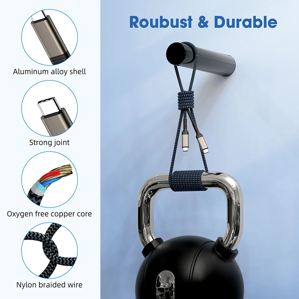 2 Meter Type-C to Type-C Fast Charging Cable 80W | Saudi Arabia
