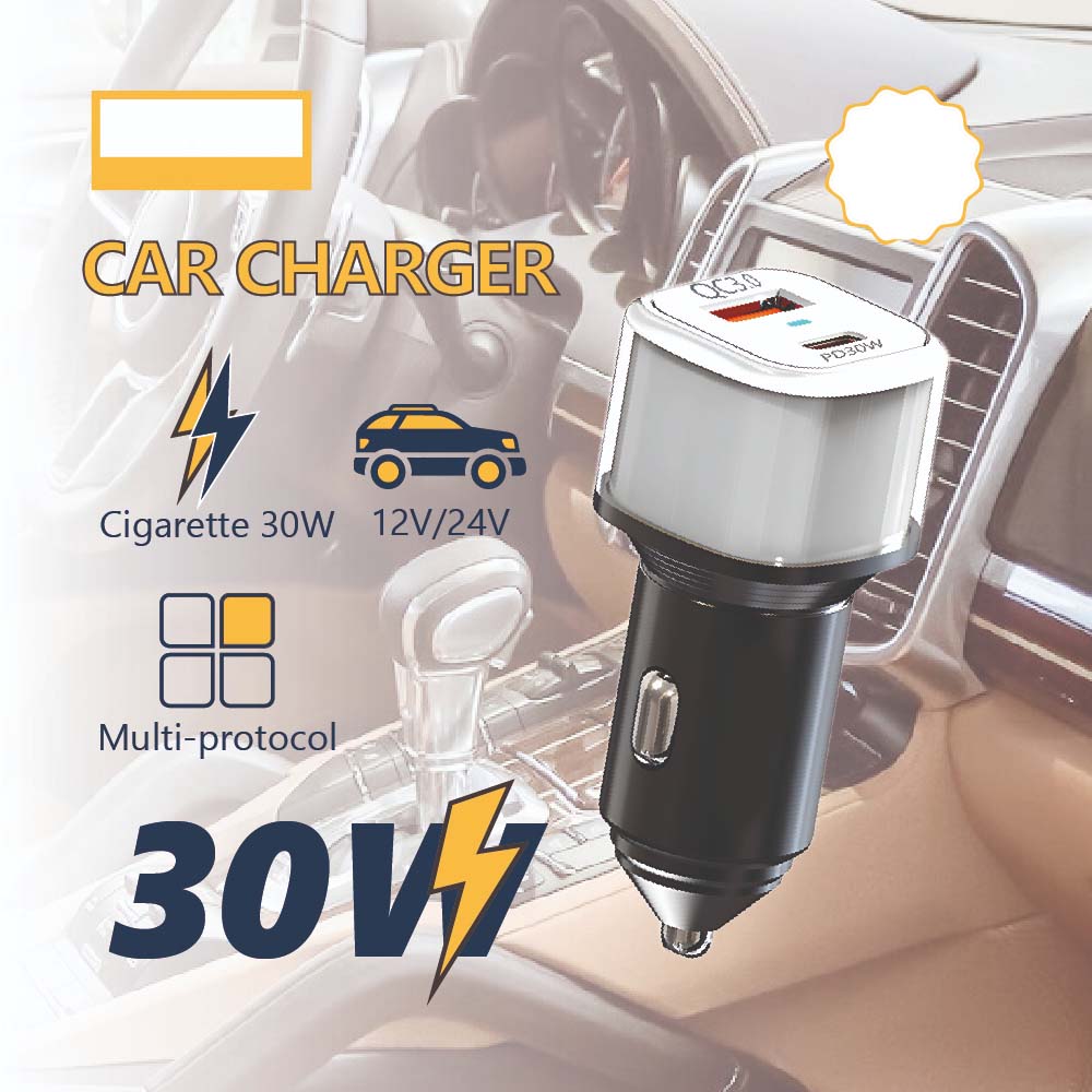 Aluminum Alloy Dual Port Car Charger
