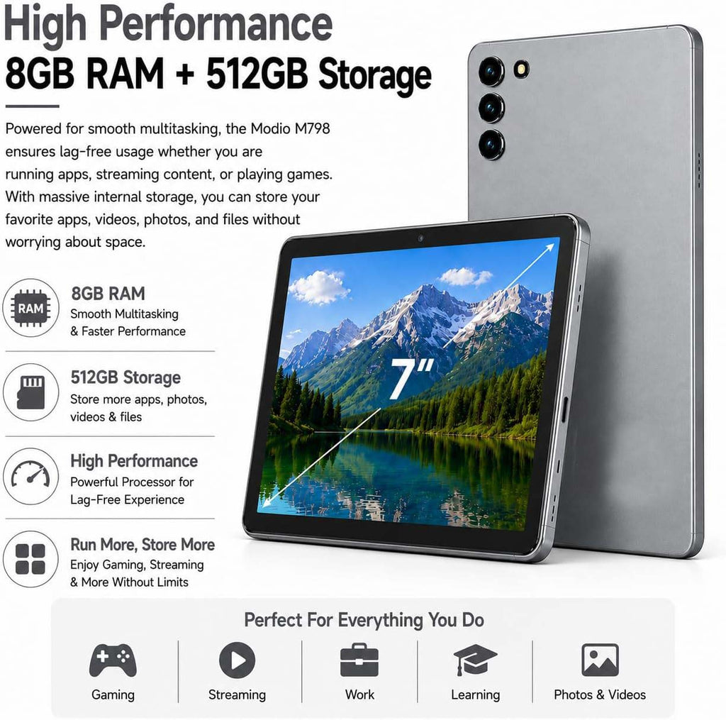 M-798 7-Inch HD Tablet, 8GB RAM