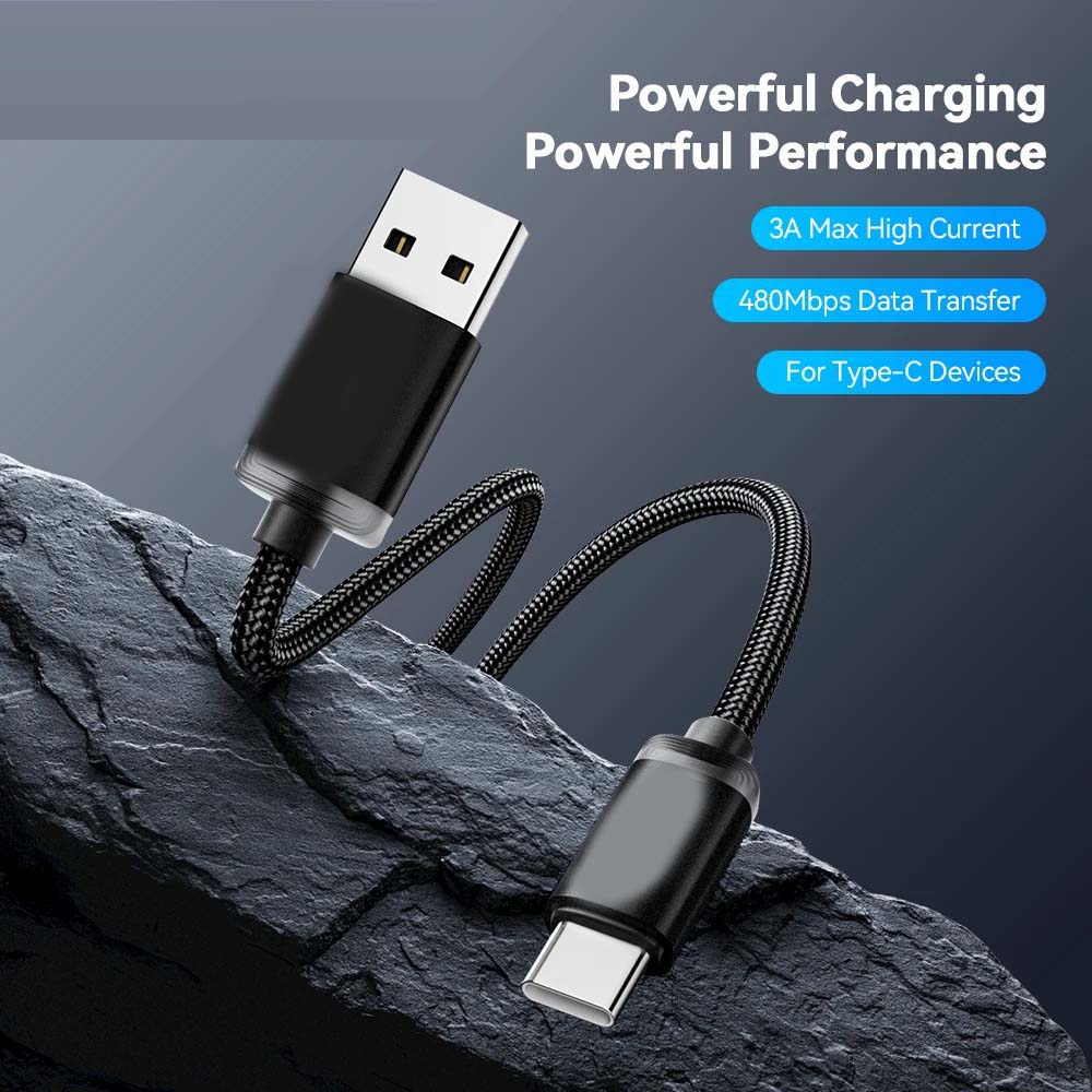 USB-A to USB Type-C Braided Charging Cable in Saudi Arabia