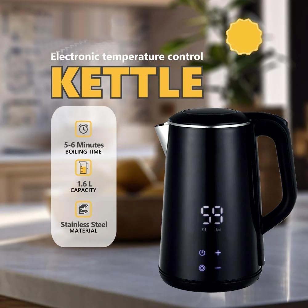 1.6L Electric Kettle with Digital Temperature Control in Saudi Arabia