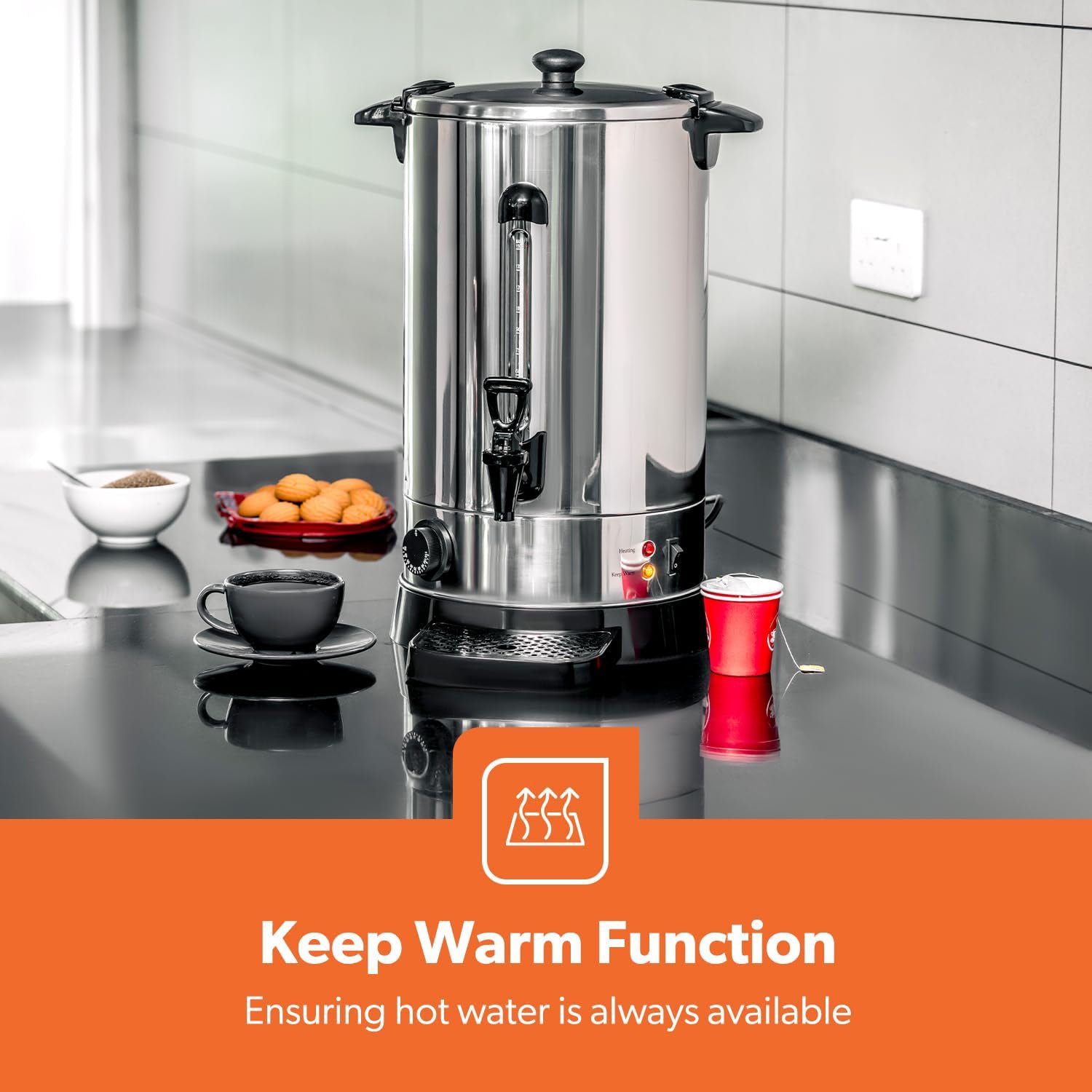 15.3L ELECTRIC WATER BOILER STAINLESS STEEL