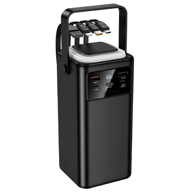 60000mAh High Capacity Power Bank with Built-In Cables in KSA