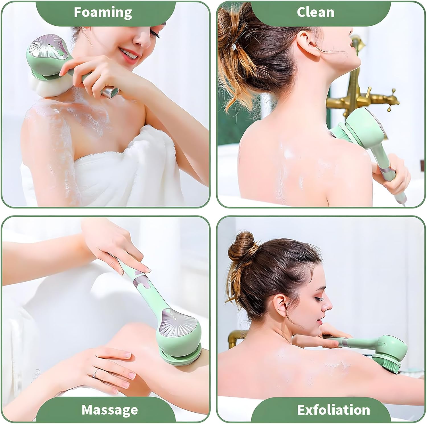 Electric Bath Brush with 6 Interchangeable Heads in Saudi Arabia
