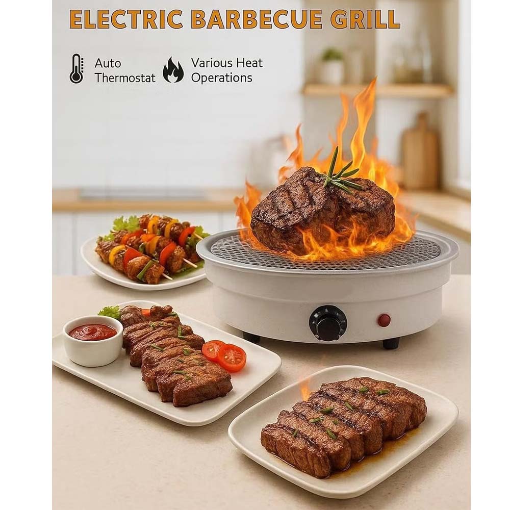 PORTABLE ELECTRIC BARBECUE GRILL
