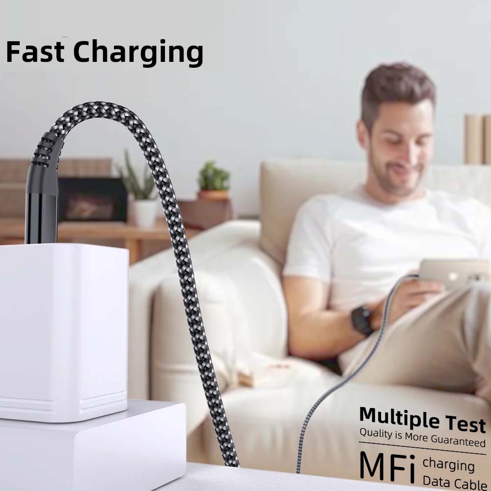 2 Meter Braided Type-C to Lightning Cable | Saudi Arabia