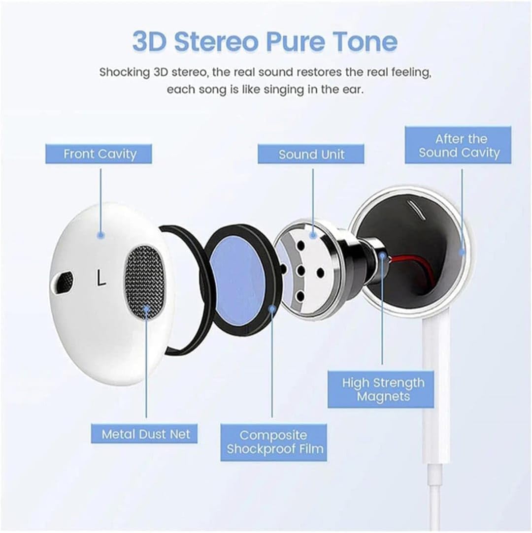 Wired Stereo Earphones with Lightning Port