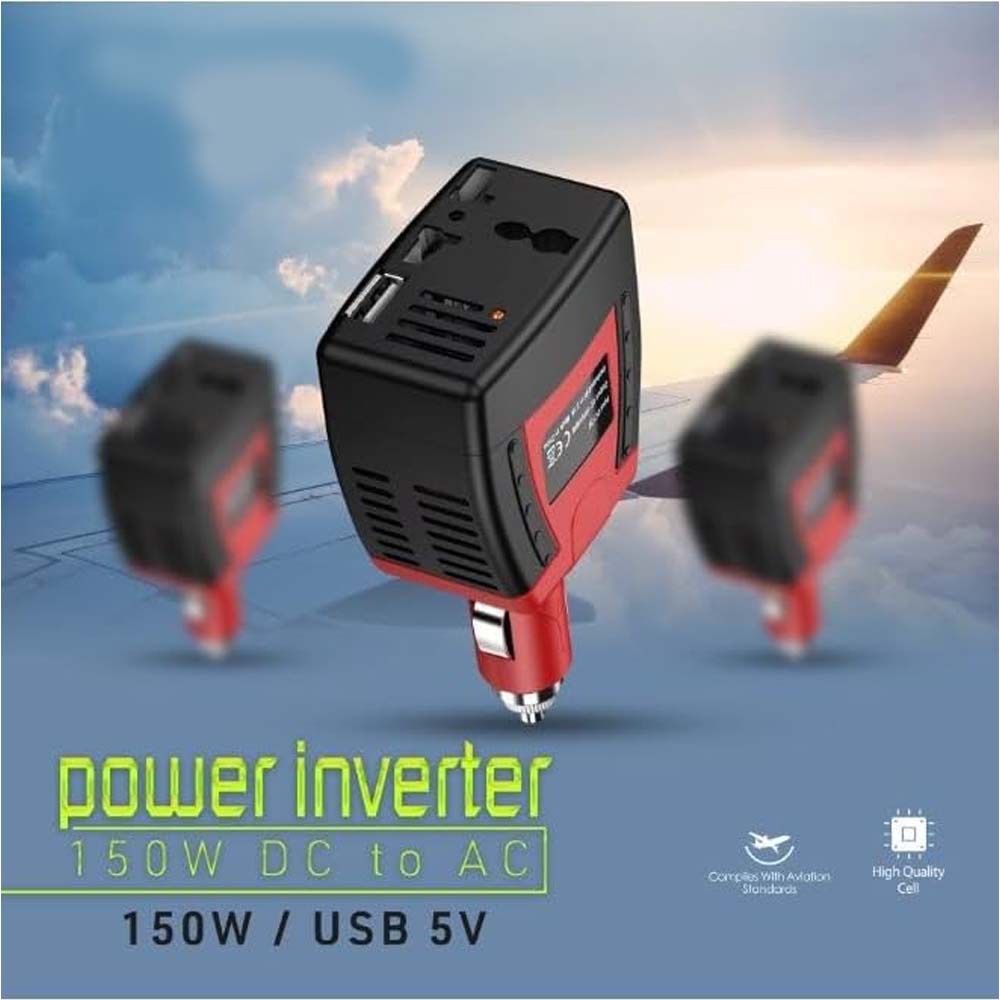 150W Car Power Inverter with Dual USB | Saudi Arabia