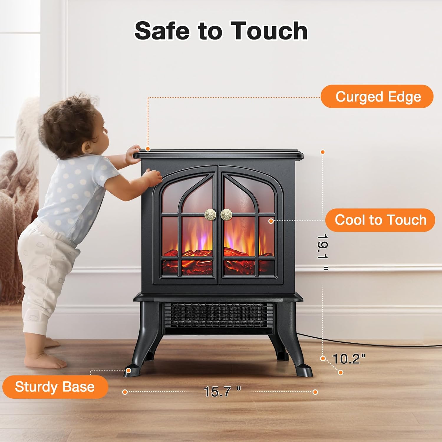 Electric Fireplace Heater Stove Style in Saudi Arabia