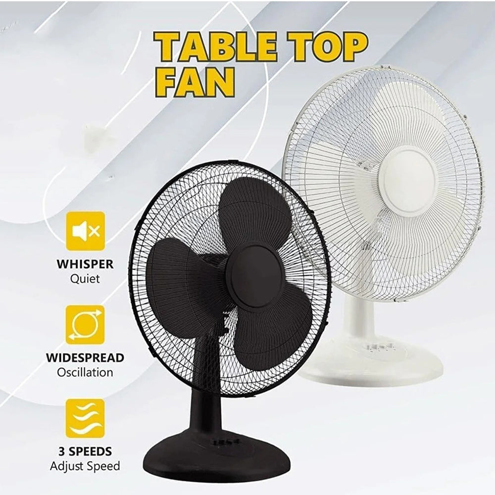 16-Inch Table Fan with 3 Speed Settings
