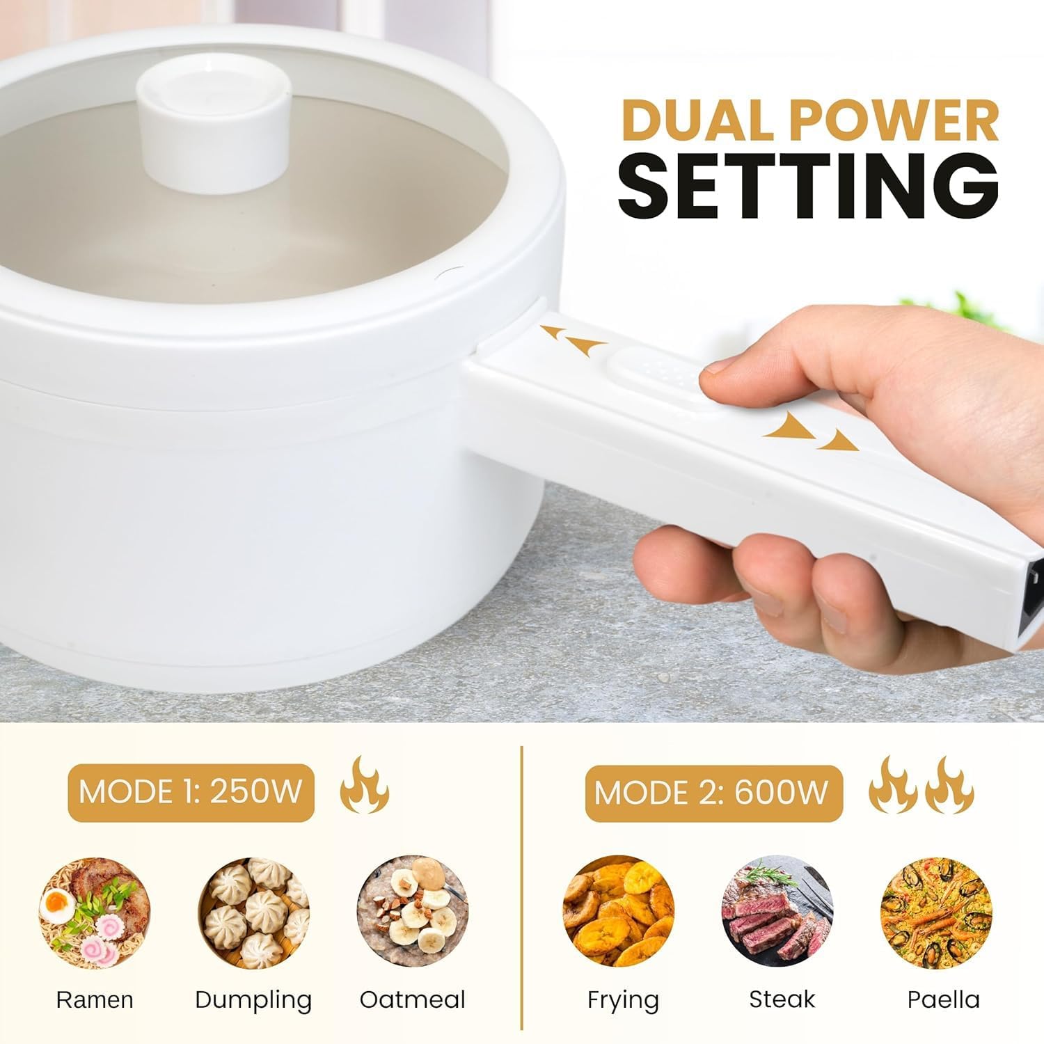 Buy 2L Mini Electric Cooker with Steamer Basket in KSA
