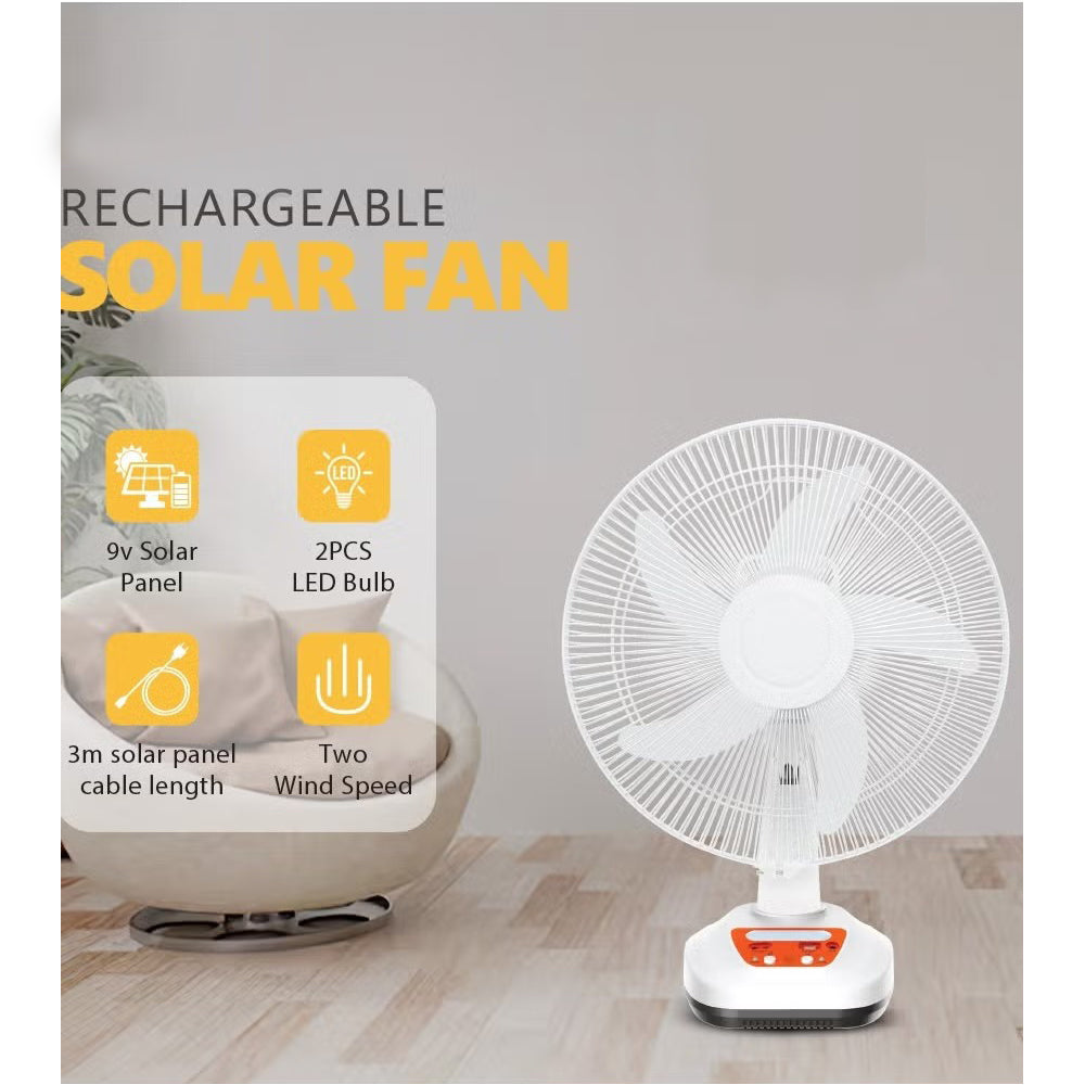 Rechargeable Solar Fan with 9V Solar Panel