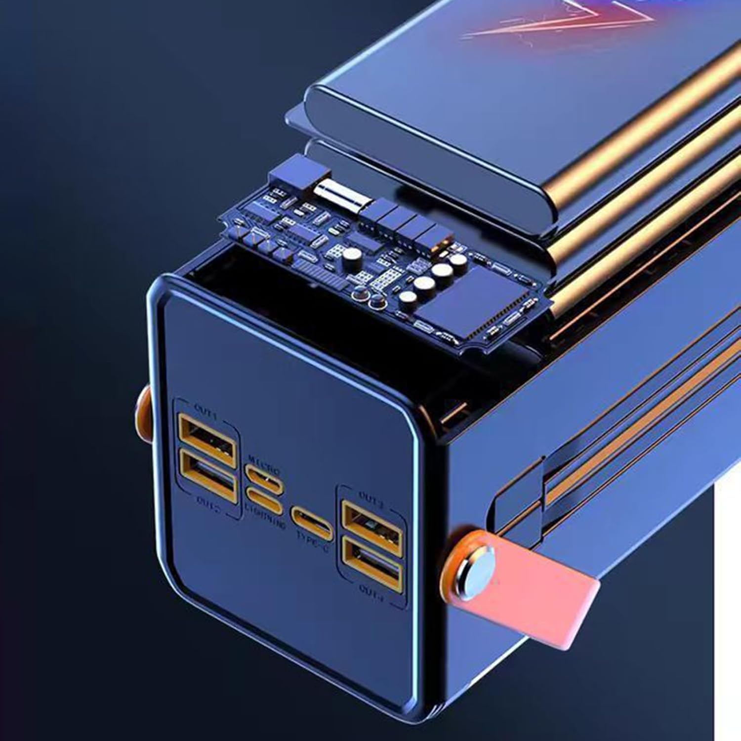 Solar Power Bank with LED Lamp 30000mAh | Saudi Arabia