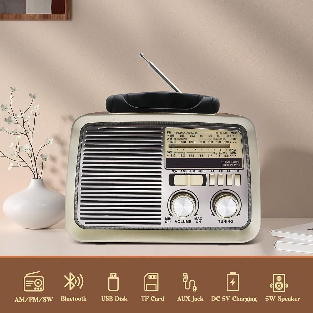 Portable Retro Bluetooth Radio | ShopSaudiNow