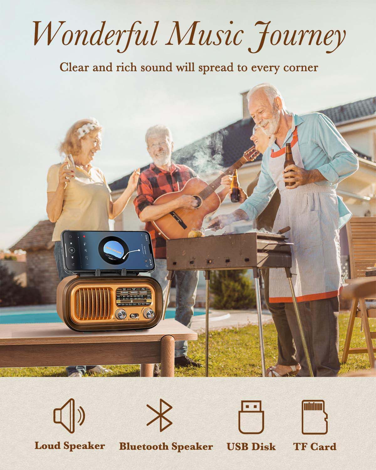 Vintage Bluetooth Radio Speaker | ShopSaudiNow