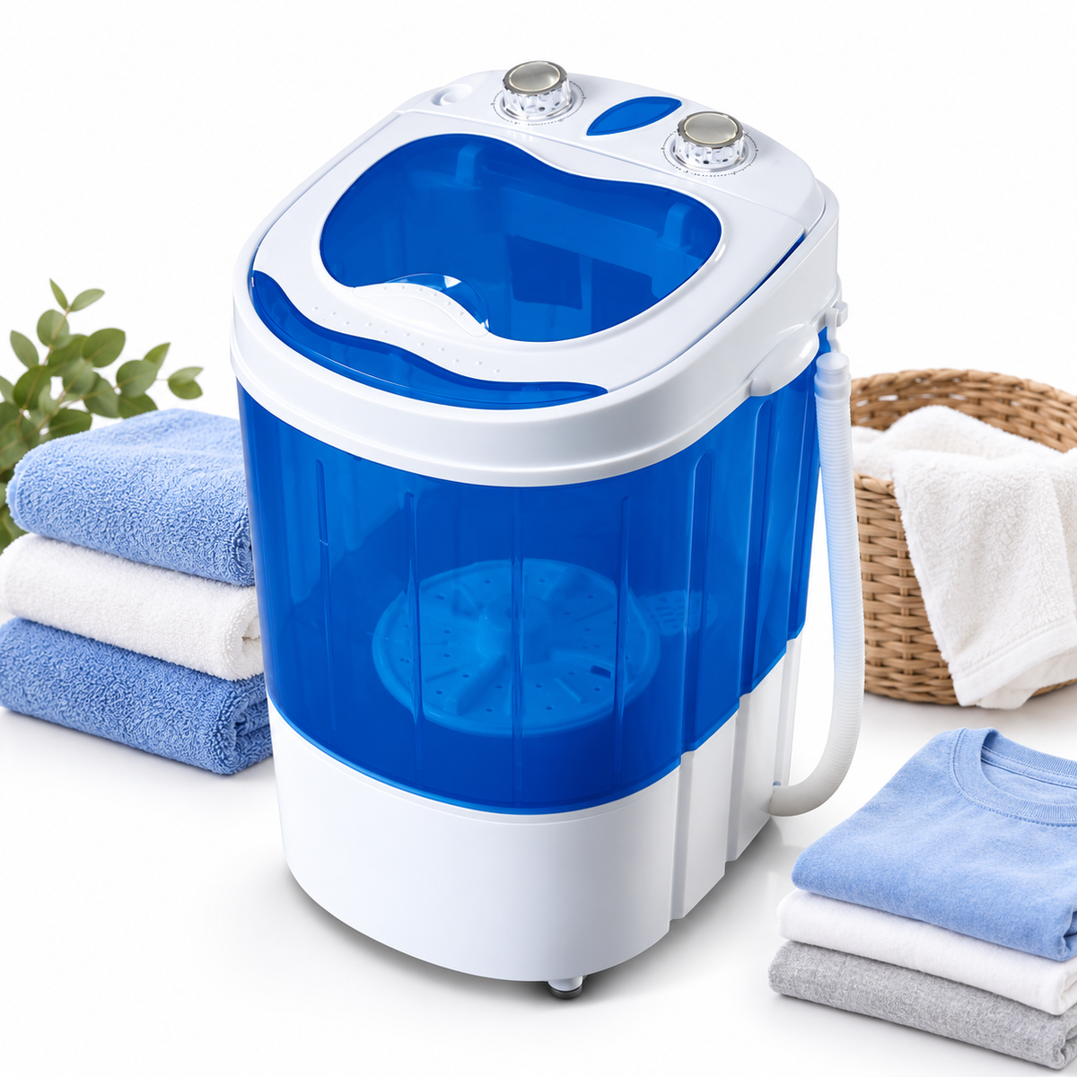 3kg Mini Washing Machine with Spinner and Shoe Brush