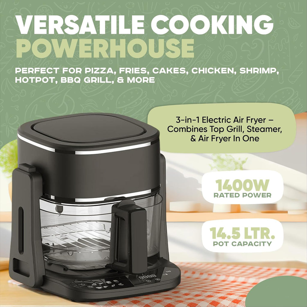 2-in-1 Air Fryer and Grill 4.5L Capacity