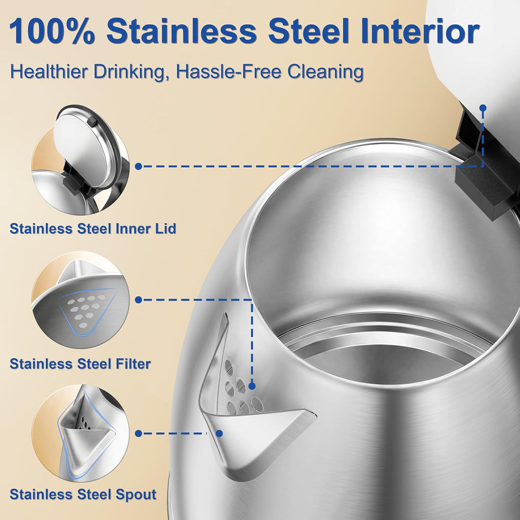 Stainless Steel Electric Kettle 1.8–2.0L in Saudi Arabia