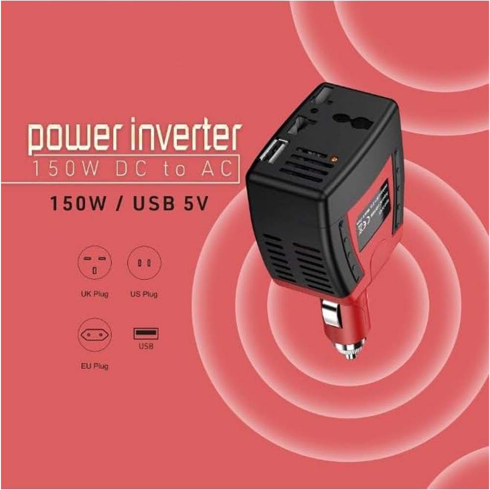 150W Car Power Inverter with Dual USB | Saudi Arabia