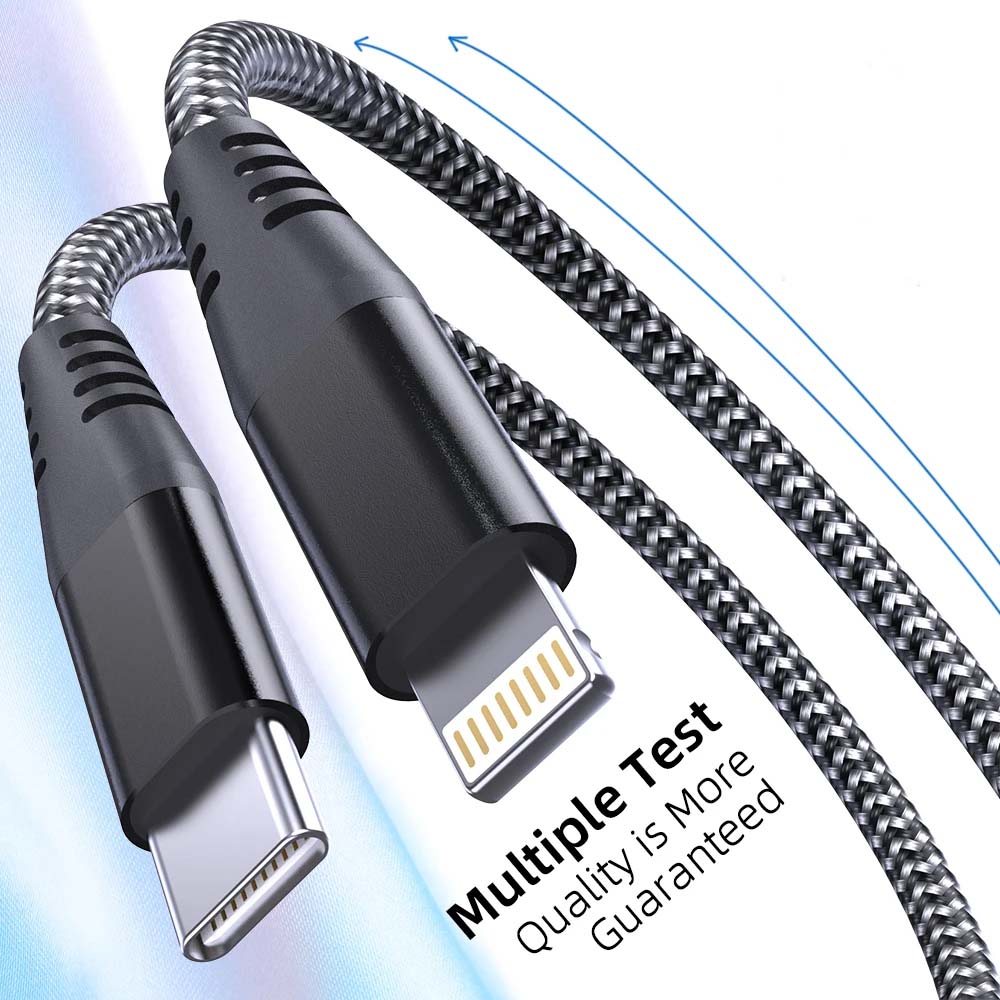 2 Meter Braided Type-C to Lightning Cable | Saudi Arabia