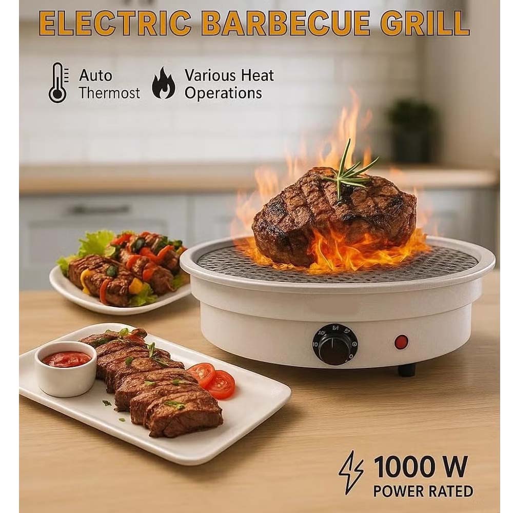 PORTABLE ELECTRIC BARBECUE GRILL