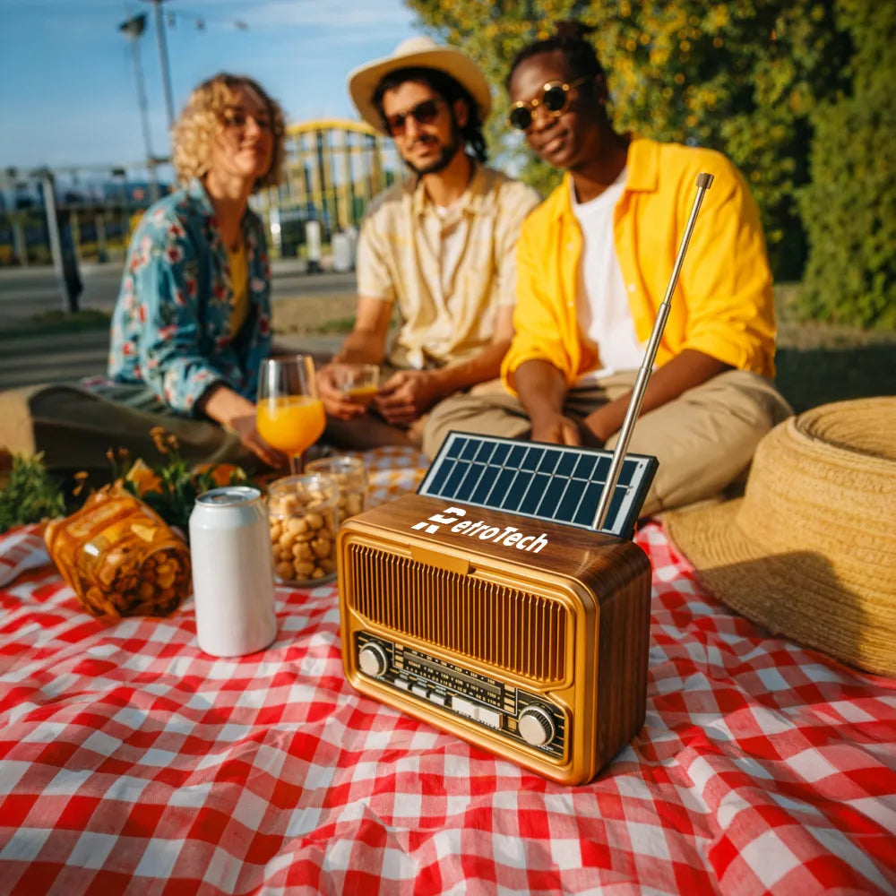 Portable HiFi Retro Radio with Bluetooth Speaker