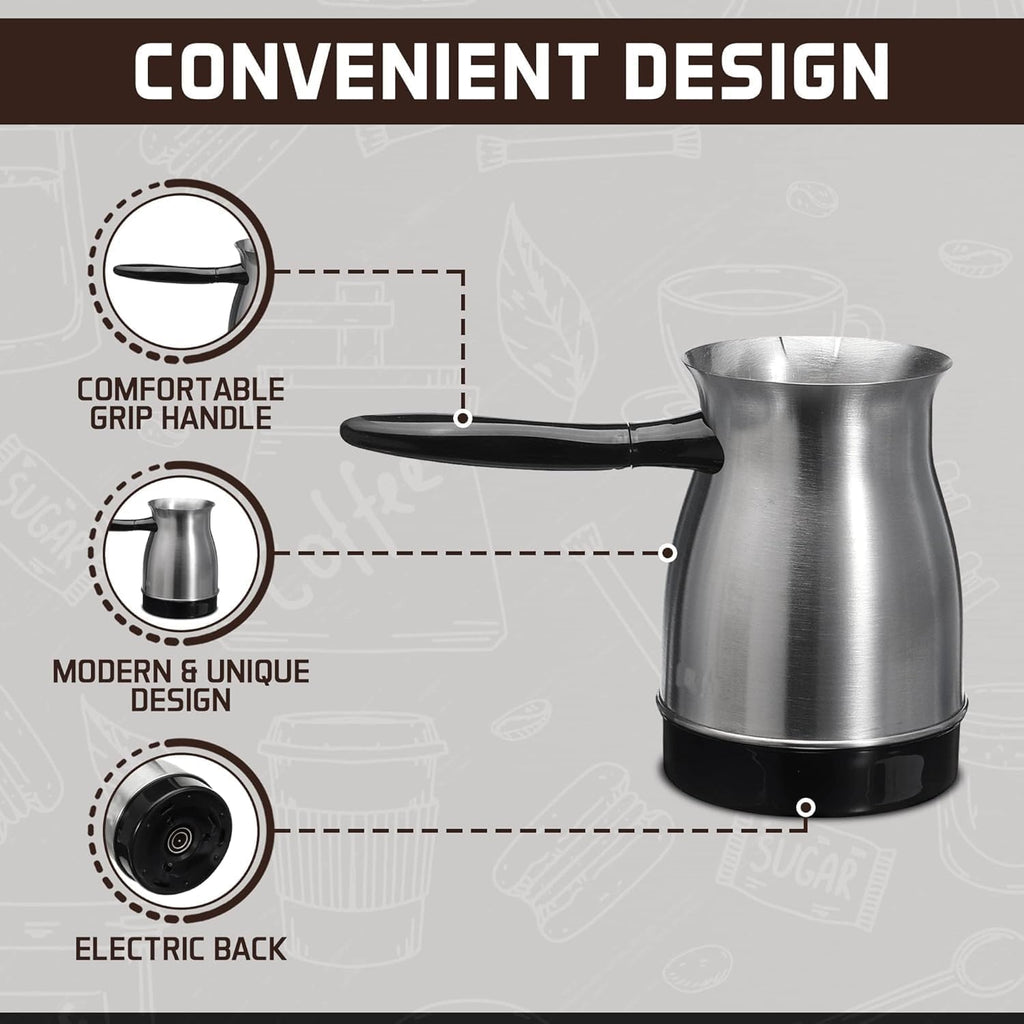 Stainless Steel Electric Coffee Pot 0.5L in Saudi Arabia
