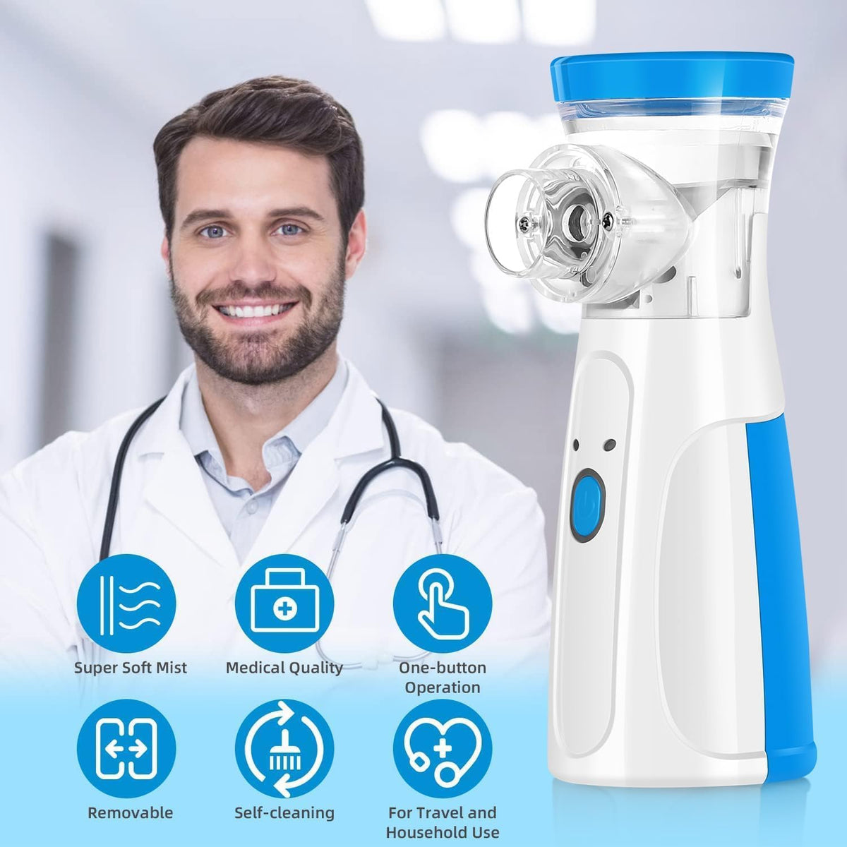 Mini Portable Nebulizer Handheld steam inhalator