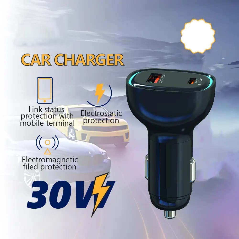 30W Fast Charging Car Charger in Saudi Arabia