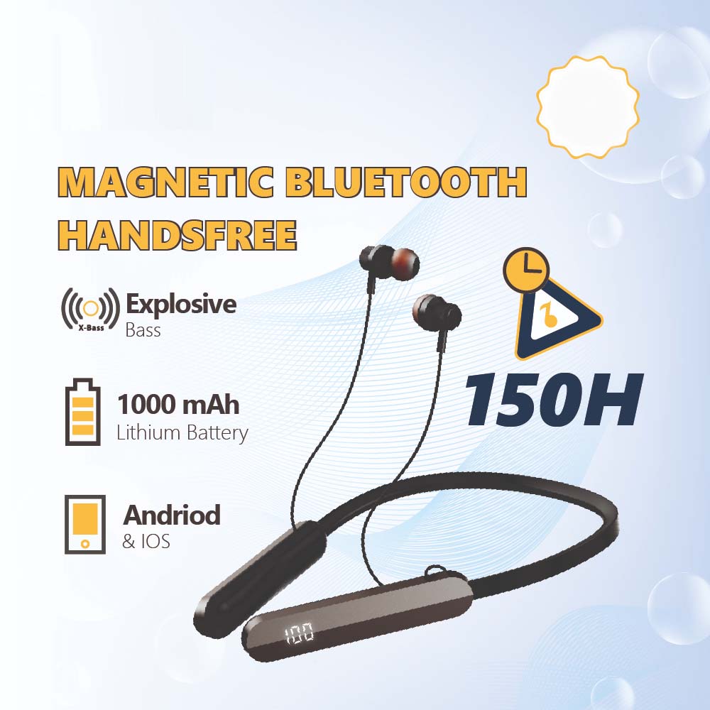 Magnetic Bluetooth Neckband Handsfree