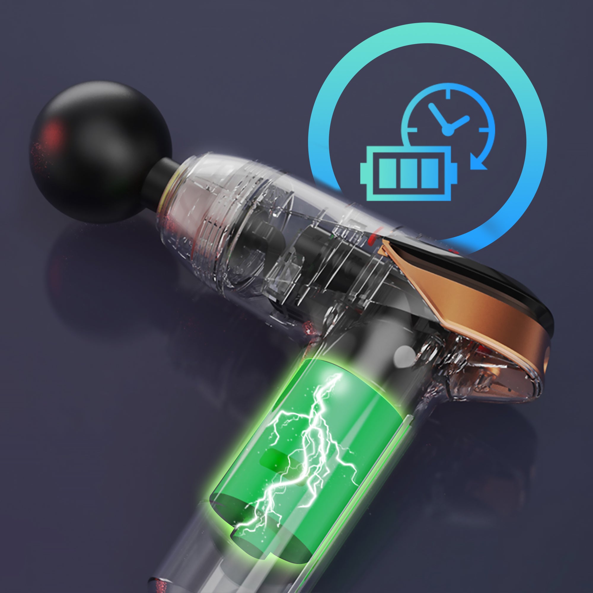 Shop Intelligent Massage Gun with 6 Heads in Saudi Arabia