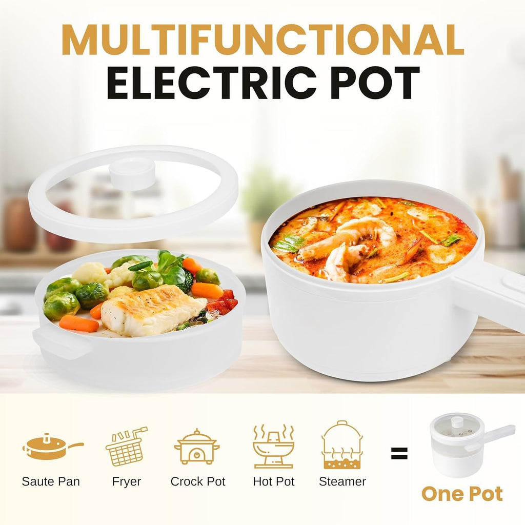 Buy 2L Mini Electric Cooker with Steamer Basket in KSA
