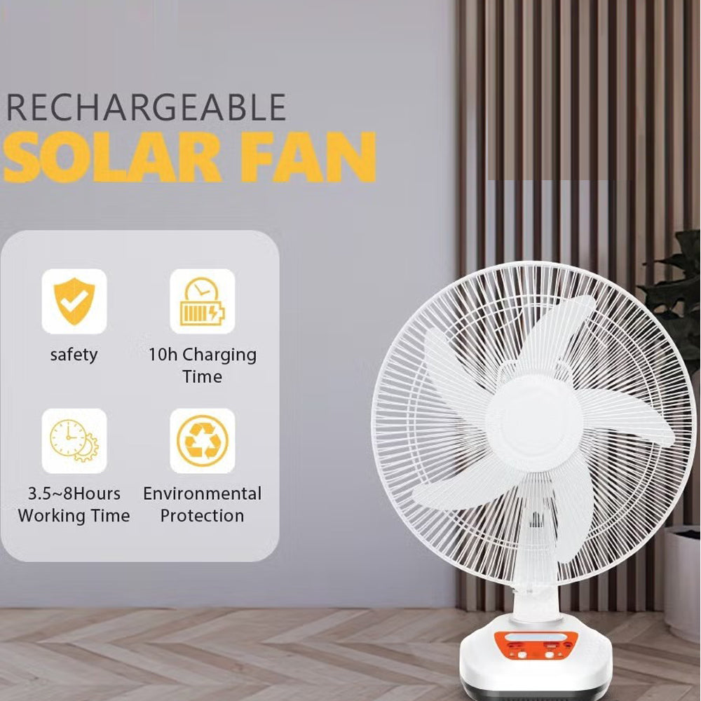 Rechargeable Solar Fan with 9V Solar Panel