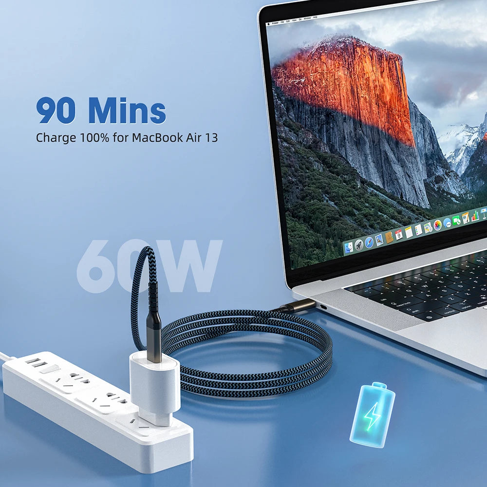 2 Meter Type-C to Type-C Fast Charging Cable 80W | Saudi Arabia