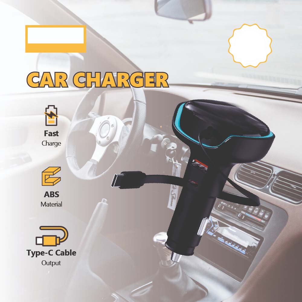 Buy 50W Type-C Retractable Car Charger Online in KSA
