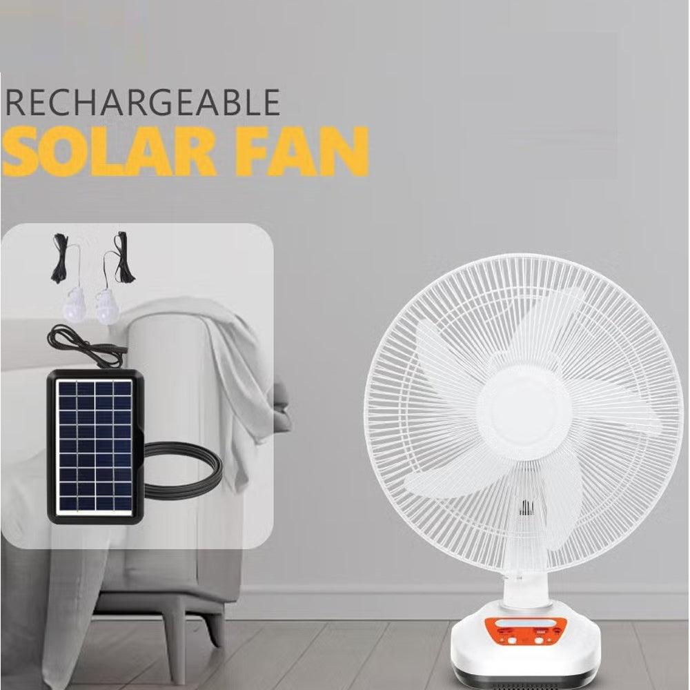 Rechargeable Solar Fan with 9V Solar Panel