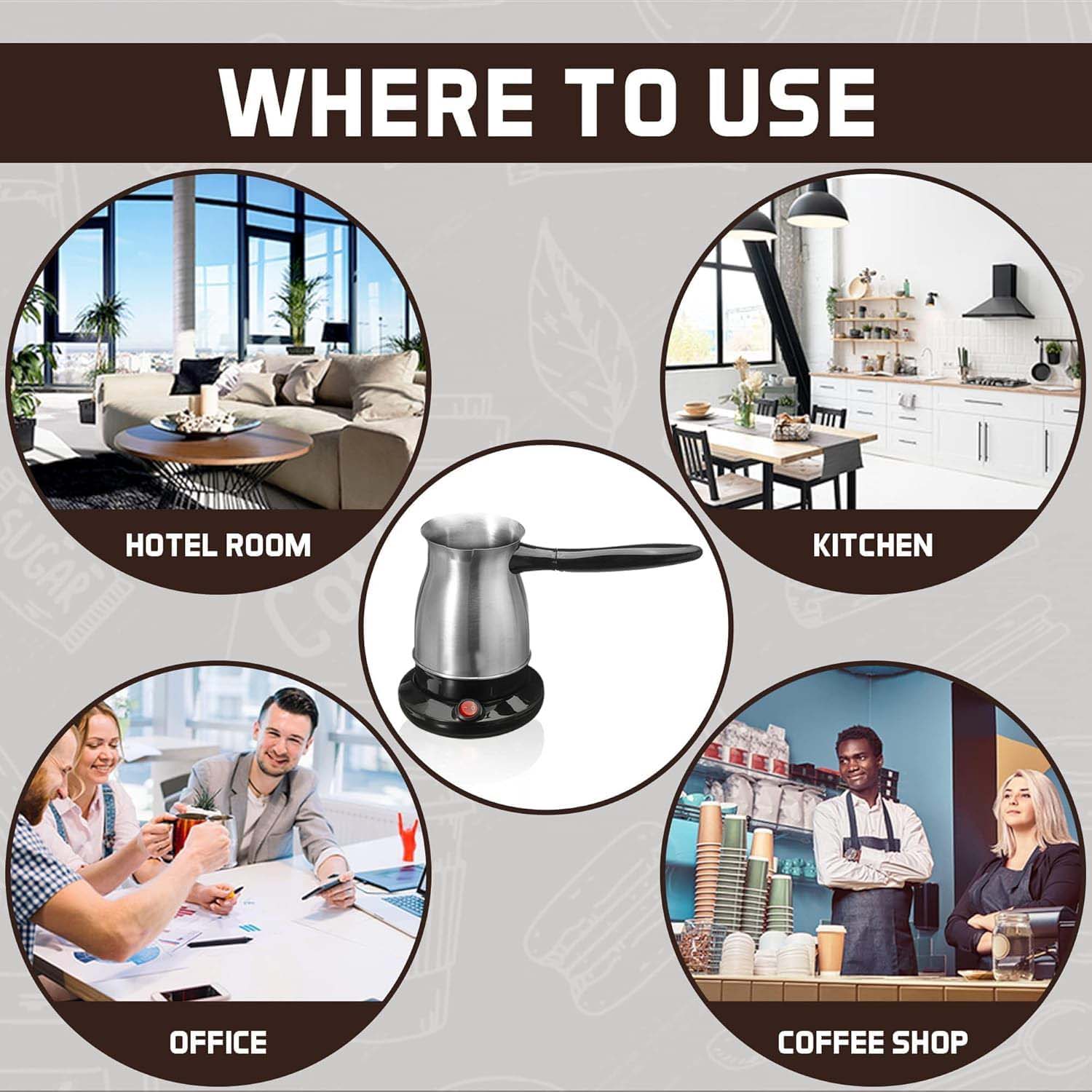 Stainless Steel Electric Coffee Pot 0.5L in Saudi Arabia