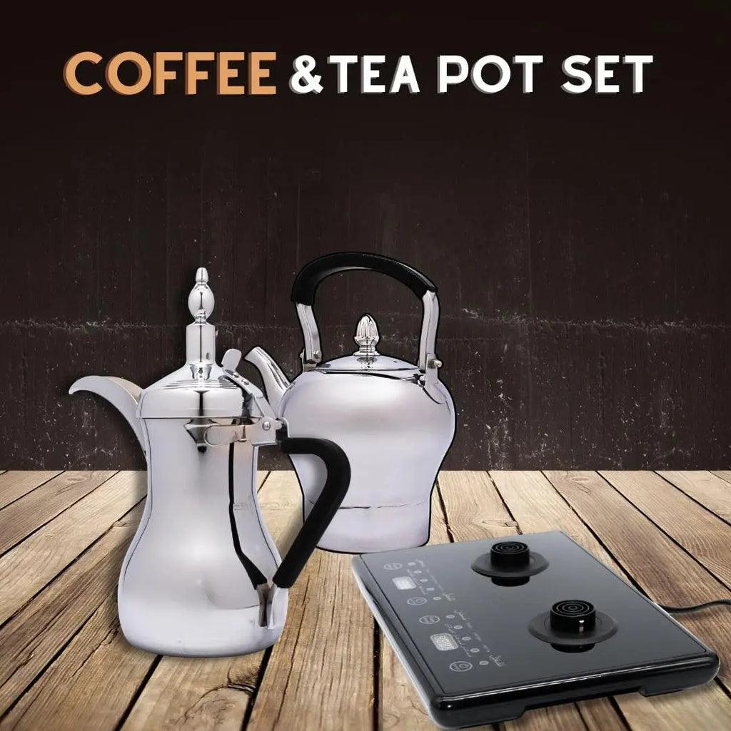 Stainless Steel Electric Coffee and Tea Pot Set